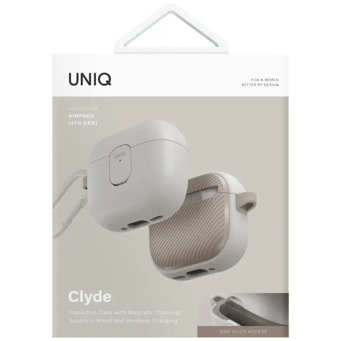 Uniq Clyde Lock Case for AirPods 4 - Beige - Cell phone cases and covers<<<HurtelXML
