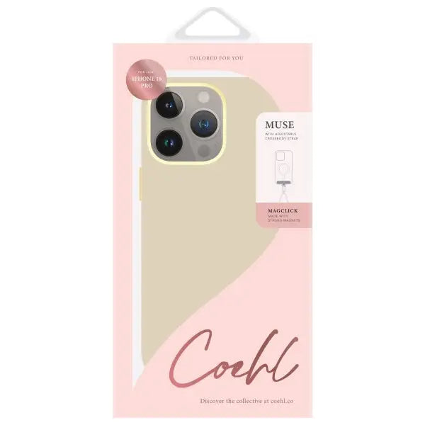 Uniq Coehl Muse Magnetic Charging Case for iPhone 16 Pro - Beige - Cell phone cases and covers<<<HurtelXML