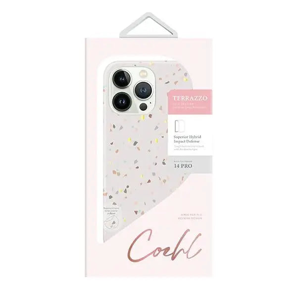 Uniq Coehl Terrazzo case for iPhone 14 Pro - sand - Cell phone cases and covers<<<HurtelXML