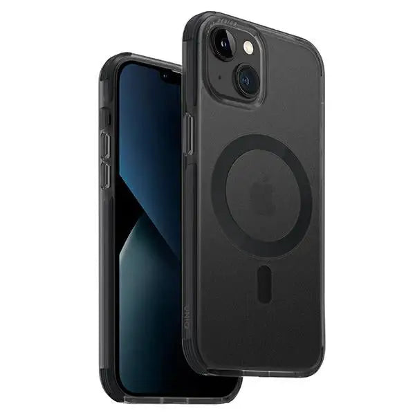 Uniq Combat case iPhone 14 Plus / 15 Plus 6.7’’ Magclick Charging black/concrete charcoal - Cell phone cases