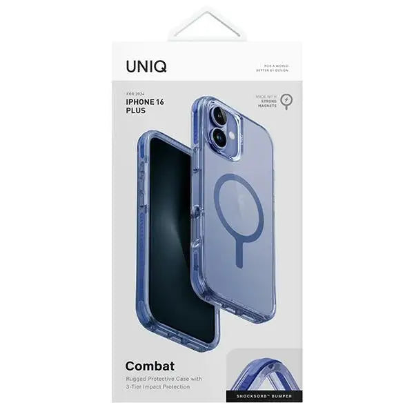 Uniq Combat iPhone 16 Plus 6.7’’ Magclick Charging case blue/pearl blue - Cell phone cases and covers<<<HurtelXML