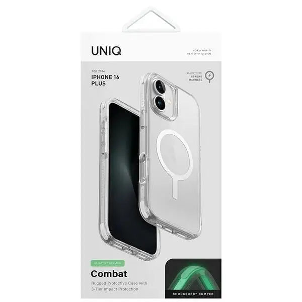 Uniq Combat iPhone 16 Pro 6.3’’ Magclick Charging case white/lume white - Cell phone cases and covers<<<HurtelXML