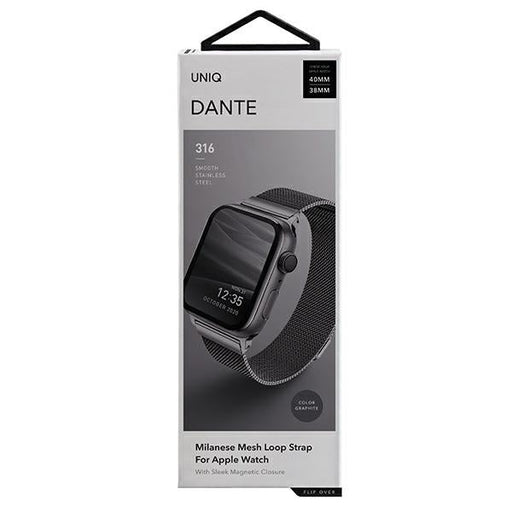 Uniq Dante Stainless Steel strap for Apple Watch 1/2/3/4/5/6/7/8/SE/SE2 38/40/41mm - graphite - Other cell phone