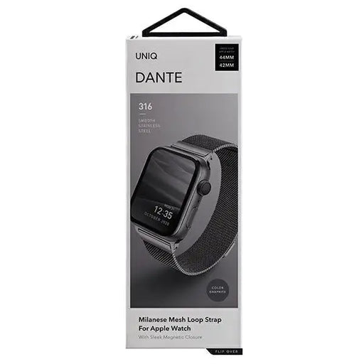 Uniq Dante Stainless Steel strap for Apple Watch 1/2/3/4/5/6/7/8/SE/SE2 42/44/45mm - graphite - Other cell phone