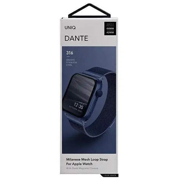Uniq Dante Stainless Steel Strap for Apple Watch 1/2/3/4/5/6/7/8/SE/SE2 42/44/45mm - Blue - Other cell phone