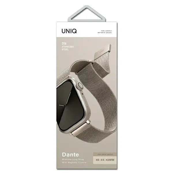 Uniq Dante Stainless Steel strap for Apple Watch 1/2/3/4/5/6/7/8/SE/SE2 42/44/45mm - beige - Other cell phone