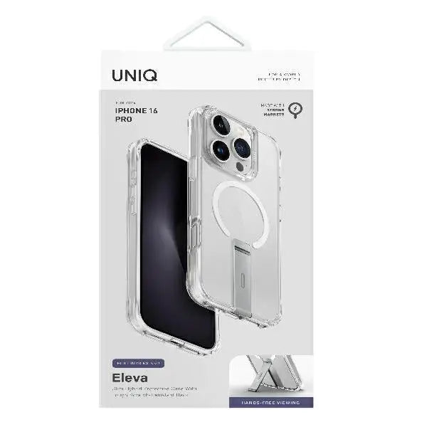 Uniq Eleva with Vertica Stand Case for iPhone 16 Pro - Transparent - Cell phone cases and covers<<<HurtelXML