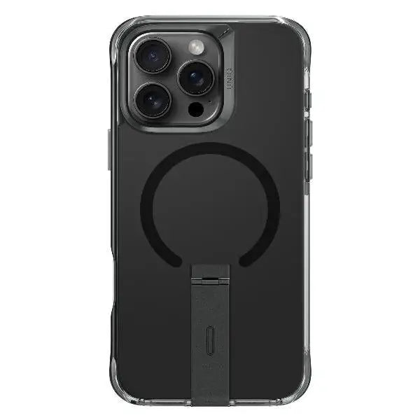 Uniq Eleva with Vertica Stand for iPhone 16 Pro - Black - Cell phone cases and covers<<<HurtelXML