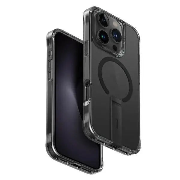 Uniq Eleva with Vertica Stand for iPhone 16 Pro - Black - Cell phone cases and covers<<<HurtelXML
