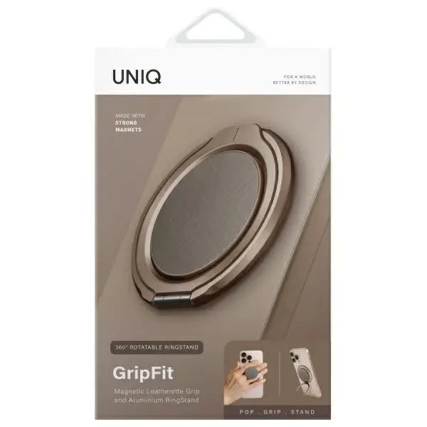 Uniq Gripfit 360 Magnetic Mount&Kickstand Magnetic Holder gray/flint gray - Cell phone holders<<<HurtelXML
