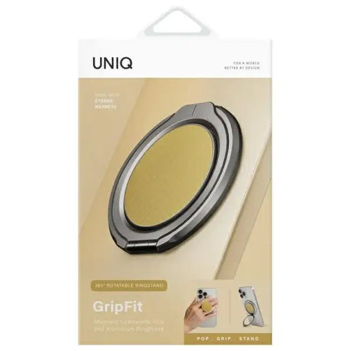 Uniq Gripfit 360 Magnetic Mount&Kickstand Magnetic Holder yellow/canary yellow - Cell phone holders<<<HurtelXML