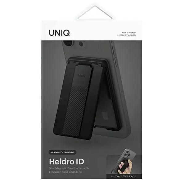Uniq Heldro ID magnetic wallet with support and band - black - Others<<<HurtelXML