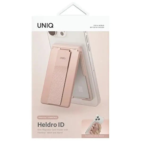 Uniq Heldro ID magnetic wallet with support and wristband - pink - Others<<<HurtelXML