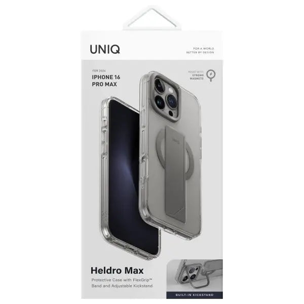 Uniq Heldro Max Magclick Charging Case for iPhone 16 Pro Max - Transparent - Cell phone cases and covers<<<HurtelXML