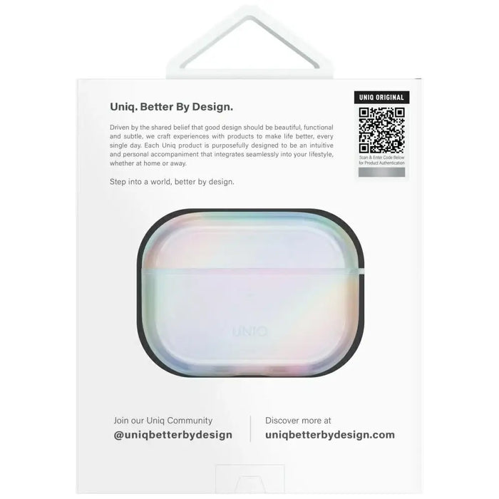 Uniq Iridescia Case for AirPods Pro 2 Hang Case - Holo White - Cell phone cases and covers<<<HurtelXML