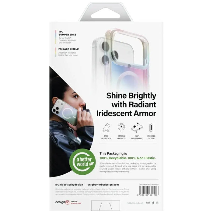Uniq Iridescia Case for iPhone 17 Pro Max Magclick Charging - Multicolor - Cell phone cases and covers<<<HurtelXML
