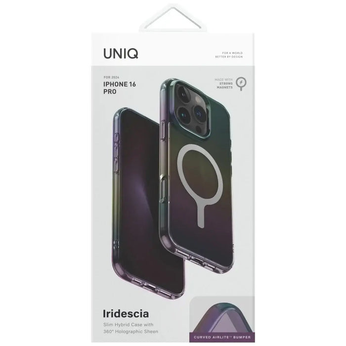 Uniq Iridescia Magclick Charging Case for iPhone 16 Pro - Black - Cell phone cases and covers<<<HurtelXML