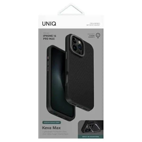 Uniq Keva Max Magclick Charging Case for iPhone 16 Pro Max - Black - Cell phone cases and covers<<<HurtelXML