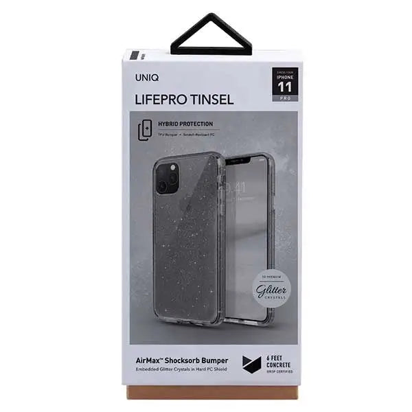 Uniq LifePro Tinsel case for iPhone 11 Pro - black - Cell phone cases and covers<<<HurtelXML