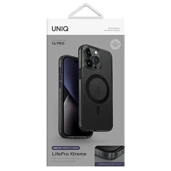 Uniq LifePro Xtreme Magclick Charging case for iPhone 14 Pro - gray and black - Cell phone cases and covers<<<HurtelXML