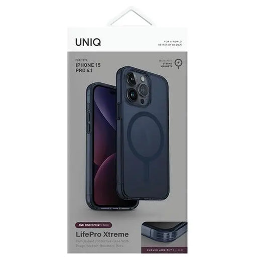 Uniq LifePro Xtreme Magclick Charging case for iPhone 15 Pro - dark blue - Cell phone cases and covers<<<HurtelXML