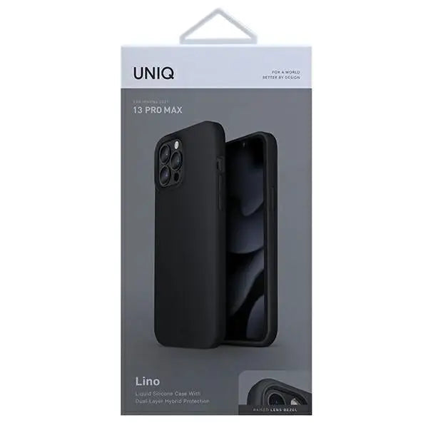 Uniq Lino case for iPhone 13 Pro Max - black - Cell phone cases and covers<<<HurtelXML