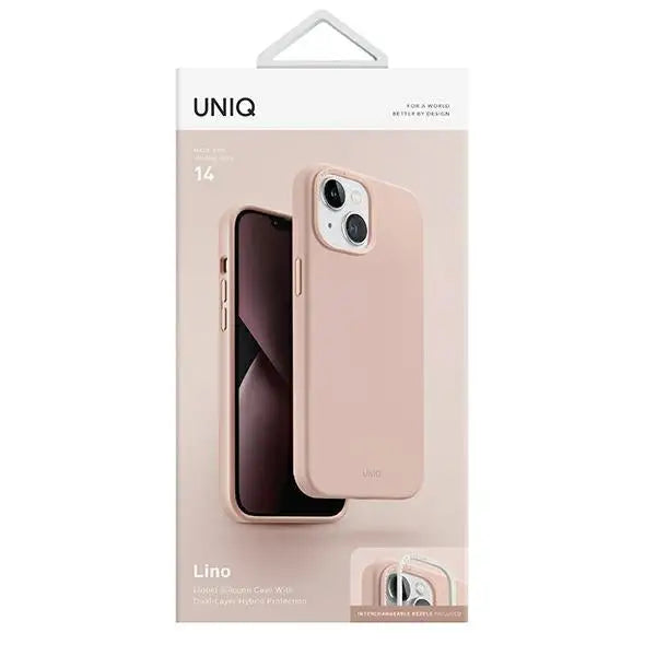 Uniq Lino case for iPhone 14 - pink - Cell phone cases and covers<<<HurtelXML