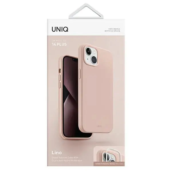 Uniq Lino case for iPhone 14 Plus - pink - Cell phone cases and covers<<<HurtelXML