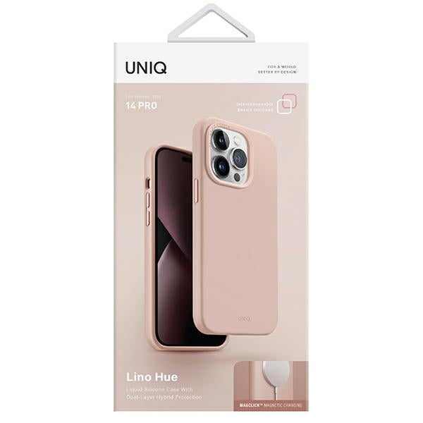 Uniq Lino Hue Magclick Charging case for iPhone 14 Pro - pink - Cell phone cases and covers<<<HurtelXML