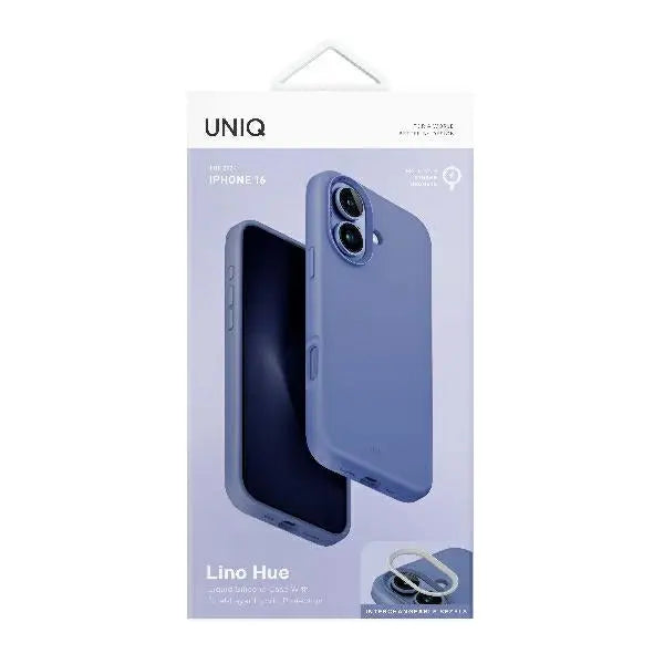 Uniq Lino Hue Magclick Charging Case for iPhone 16 - Blue - Cell phone cases and covers<<<HurtelXML