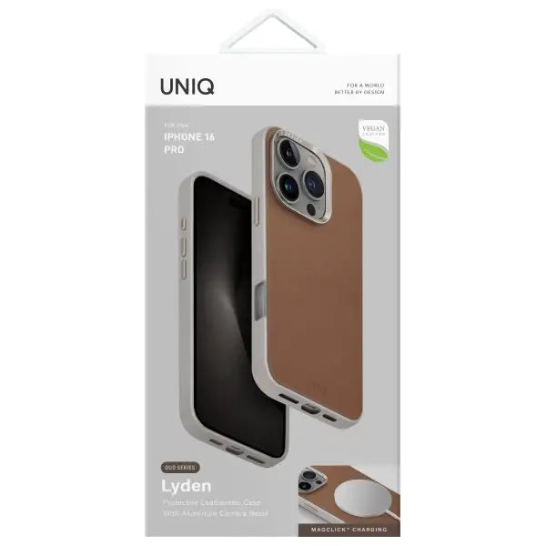 Uniq Lyden DS iPhone 16 Pro 6.3’’ Magclick Charging Case Caramel/Caramel-Ivory - Cell phone cases and covers<<<HurtelXML
