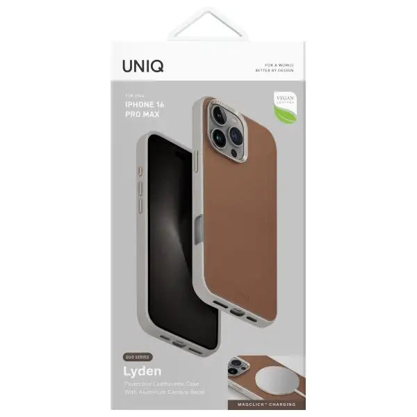Uniq Lyden DS iPhone 16 Pro Max 6.9’’ Magclick Charging case caramel/caramel-ivory - Cell phone cases