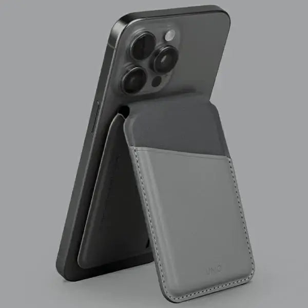 Uniq Lyden DS magnetic RFID wallet with phone stand - gray and black - Others<<<HurtelXML
