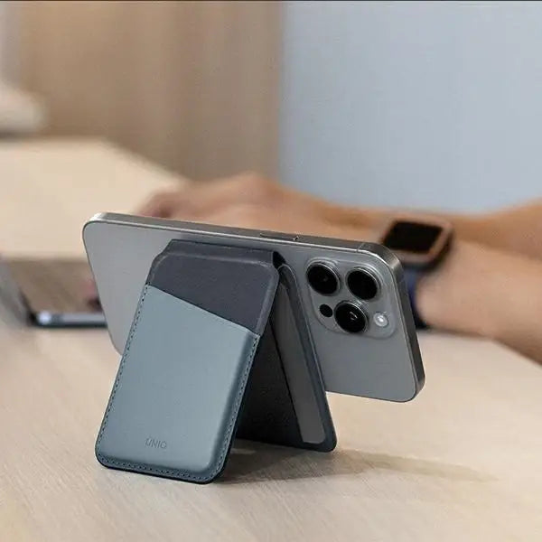 Uniq Lyden DS magnetic RFID wallet with phone stand - gray and black - Others<<<HurtelXML