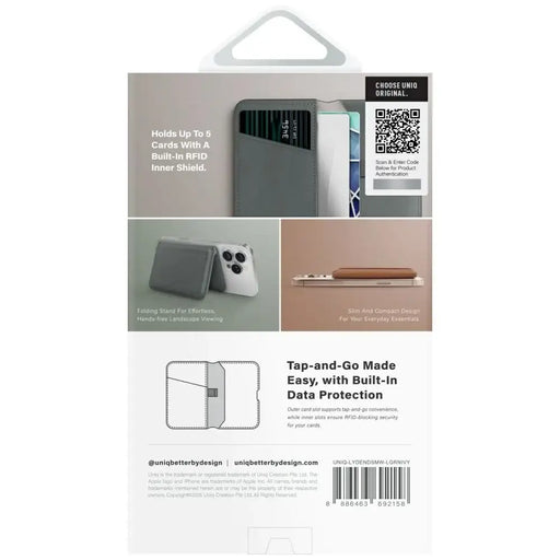 Uniq Lyden DS RFID Magnetic Wallet with Phone Stand - Green - Others<<<HurtelXML
