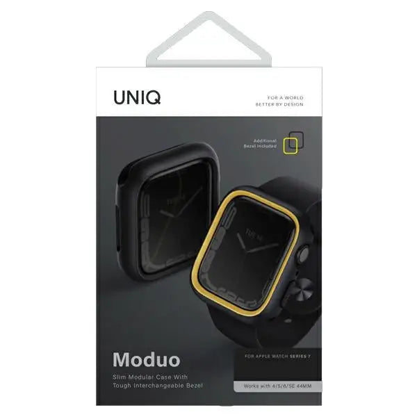 Uniq Moduo case for Apple Watch 4/5/6/7/8/SE/SE2 40/41mm - black and mustard - Cell phone cases and covers<<<HurtelXML