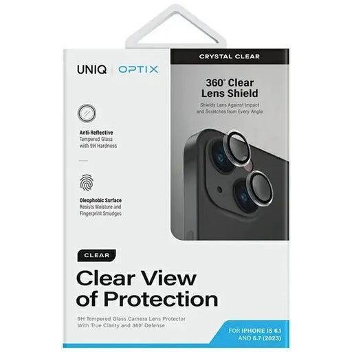 Uniq Optix Clear Camera Lens Protector for iPhone 15 / 15 Plus camera lens with applicator - transparent - Cell phone