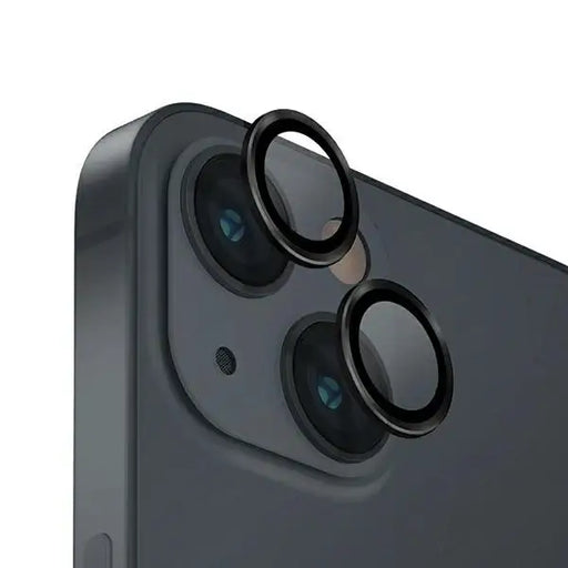 Uniq Optix Glass Aluminum Camera Lens Protector for iPhone 14 / 14 Plus Camera Lens with Applicator - Black - Cell