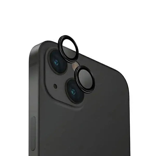 Uniq Optix Glass Aluminum Camera Lens Protector for iPhone 15 / 15 Plus Camera Lens with Applicator - Black - Cell