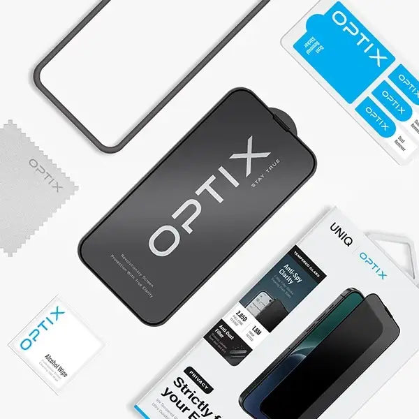 Uniq Optix Privacy tempered glass for iPhone 15 Pro Max with applicator - Cell phone tempered glass<<<HurtelXML