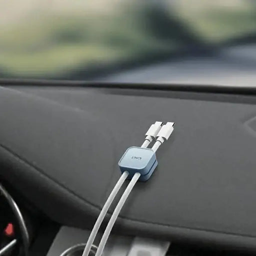 Uniq Pod Self-adhesive Cable Organizer Set of 8 Dark Grey/Charcoal Dark Grey - Cable organizers<<<HurtelXML