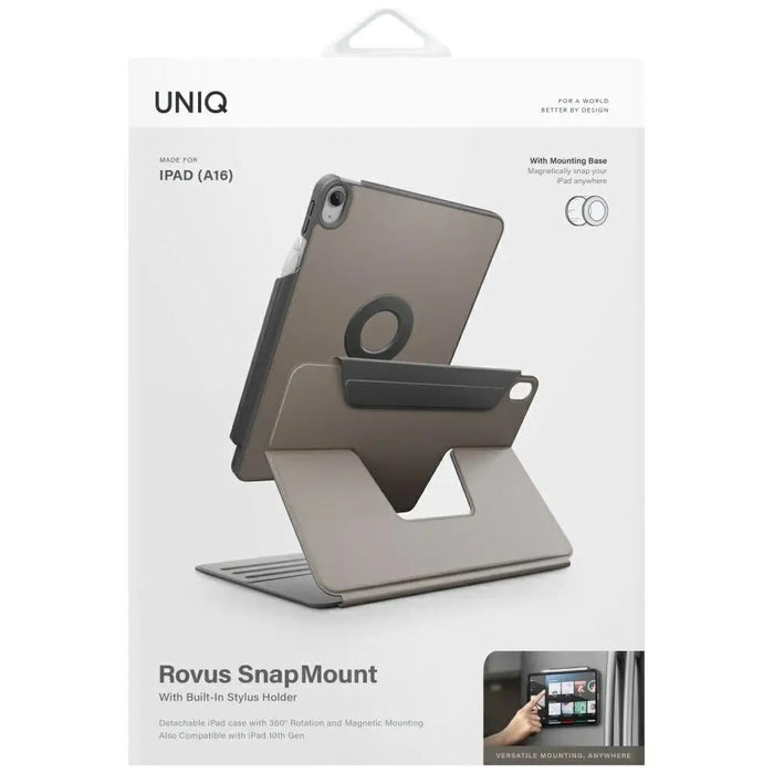 Uniq Rovus Snapmount Magnetic 360 Rotating Detachable Case for iPad 11’’ 2025 / iPad 10.9’’ 2022 (10th gen.) - Gray