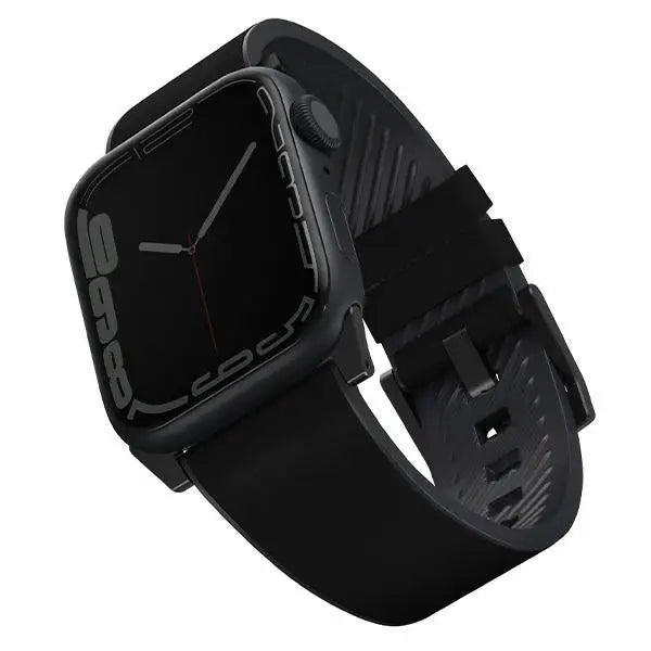 Uniq Straden Leather Hybrid Strap for Apple Watch 1/2/3/4/5/6/7/8/SE/SE2/Ultra 42/44/45/49mm - Black - Other cell phone