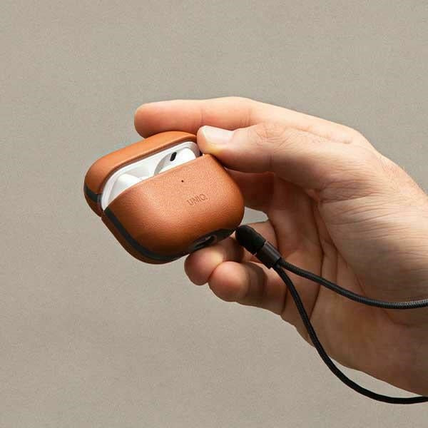 Uniq Terra Genuine Leather case for AirPods Pro 2 - brown - Cell phone cases and covers<<<HurtelXML