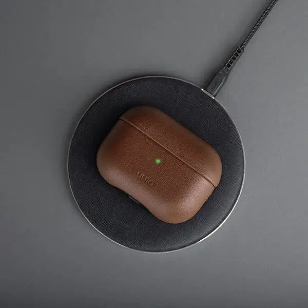 Uniq Terra Genuine Leather case for AirPods Pro - olive - Cell phone cases and covers<<<HurtelXML
