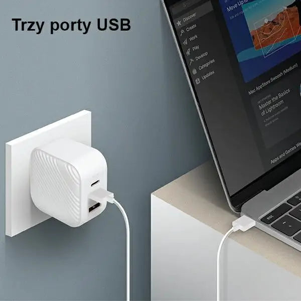 Uniq Verge Pro 66W GaN USB-C wall charger - white - Cell phone USB charger<<<HurtelXML