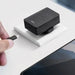 Uniq Versa Slim LITHOS Collective USB-C PD 18W wall charger + USB-C / USB-C cable - black - Cell phone USB