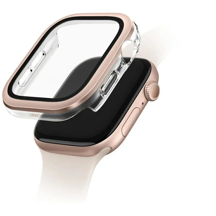 Uniq Voute Tempered Glass Case for Apple Watch 10 46mm - Rose Gold - Cell phone cases and covers<<<HurtelXML