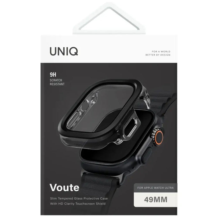 Uniq Voute Tempered Glass Case for Apple Watch Ultra 49mm - Black - Cell phone cases and covers<<<HurtelXML