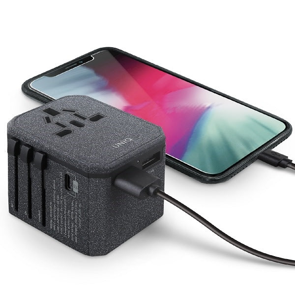 Uniq Voyage LITHOS Collective 33W 2xUSB PD 18W QC 3.0 travel adapter - gray - Cell phone USB charger<<<HurtelXML